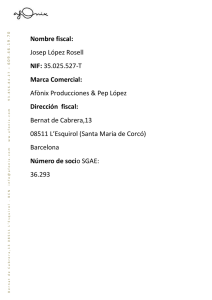Nombre fiscal: Josep López Rosell NIF: 35.025.527