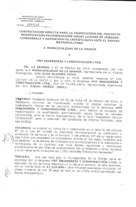 contratación directa para la tramitación del proyecto modificacion