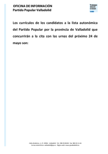 AGENDA DE CAMPAÑA PP VALLADOLID VIERNES 4 DE