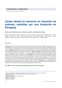 Dental caries in children in poverty situation, assisted by a