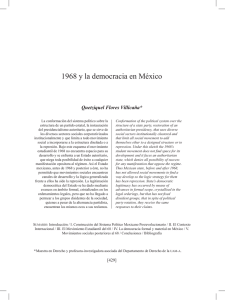 1968 y la democracia en México