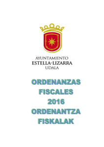 Ordenanzas Fiscales 2016 - Ayuntamiento de Estella
