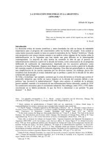 La evolución industrial en Argentina