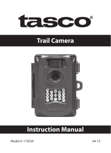 Instruction Manual Trail Camera