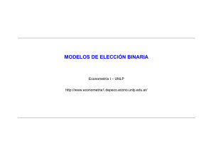 MODELOS DE ELECCIÓN BINARIA