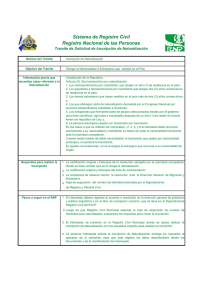 Naturalizacion - Registro Nacional de las Personas (RNP)