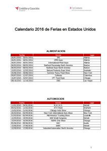 Calendario de Ferias 2016