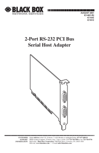 2-Port RS-232 PCI Bus Serial Host Adapter