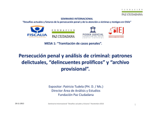 Persecución penal y análisis de criminal