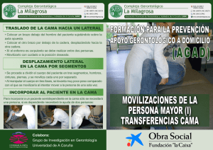 Movilizaciones de la persona mayor: Transferencias cama