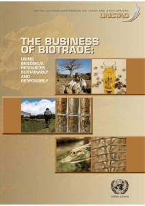 The Business of Biotrade: Using Biological Resources