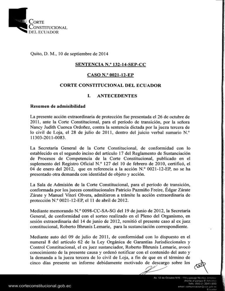Descargar Sentencia Corte Constitucional Del Ecuador