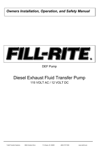 Diesel Exhaust Fluid Transfer Pump - Fill-Rite