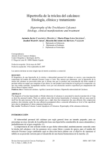 Hipertrofia de la tróclea del calcáneo: Etiología, clínica y tratamiento