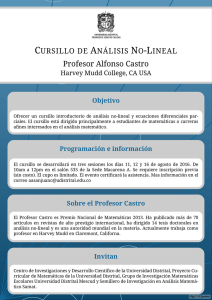 Poster Cursillo Análisis No-Lineal con el Profesor Alfonso Castro PDF