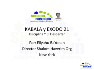 KABALA y EXODO 21 - Shalom Haverim Org