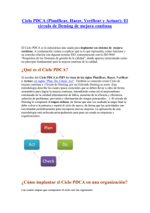 Ciclo PDCA (Planificar, Hacer, Verificar y Actuar): El círculo de