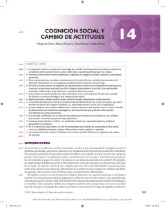 COGNICIÓN SOCIAL Y CAMBIO DE ACTITUDES