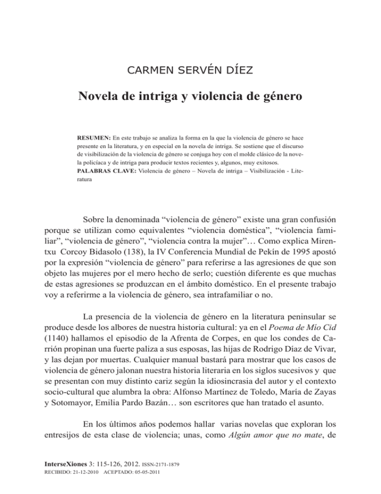 Novela De Intriga Y Violencia De Género 9351