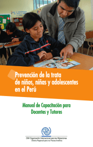 Prevención de la trata de niños, niñas y adolescentes en el Perú