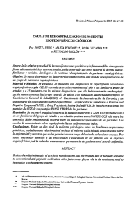 CAUSAS DE REHOSPI`!`ALIZACION DE PACIENTES