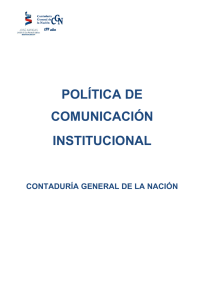 POLÍTICA DE COMUNICACIÓN INSTITUCIONAL