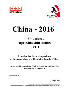 China 2016 - Una nueva aproximación sindical - VIII