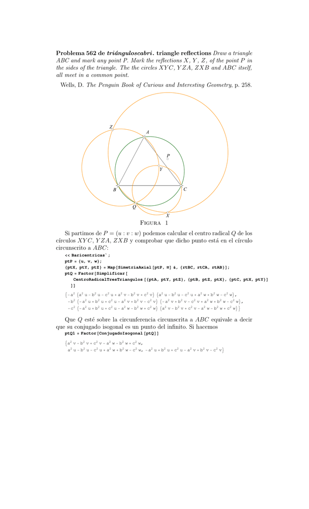 Problema 562 De Trianguloscabri Triangle Reflections Draw A Triangle
