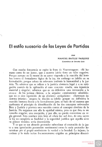 El estilo suasorio de las Leyes de Partidas