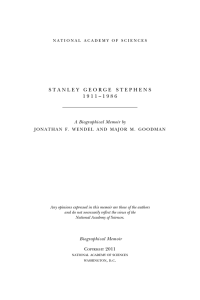 stanley george stephens 1911–1986