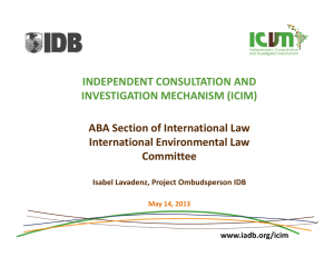 INDEPENDENT CONSULTATION AND INDEPENDENT