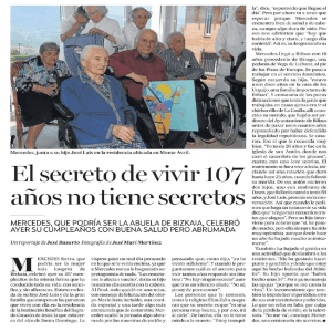El secreto de vivir 107 años no tiene secretos