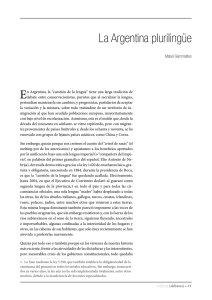 La Argentina plurilingüe - Facultad de Filosofía y Letras