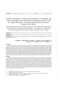 Análisis morfológico y métrico de al dentición y