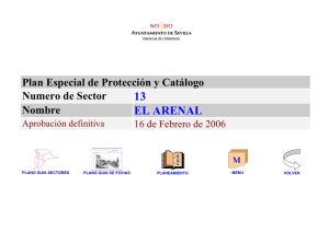 PLAN ESPECIAL DE PROTECCION DEL SECTOR 13: "EL ARENAL"