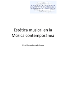 Estética musical en la Música contemporánea