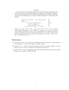 Especificaciones derivadas del teorema Dubovitskii