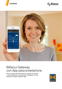 BiSecur Gateway con App para smartphone