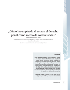 ¿Cómo ha empleado el estado el derecho penal como medio de