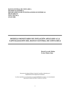 modelo monetario de inflación aplicado a la capitalización del