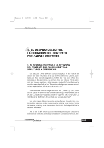 4.4. el despido colectivo. la extinción del contrato por causas objetivas