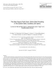 The Bajo Segura Fault Zone: Active blind thrusting in the Eastern