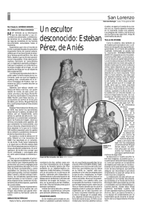 Un escultor desconocido: Esteban Pérez, de Aniés