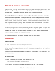 77 Formas de Iniciar una Conversaci&oacute;n