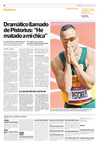 Deportes Dramático llamado de Pistorius: “He matado a mi chica”