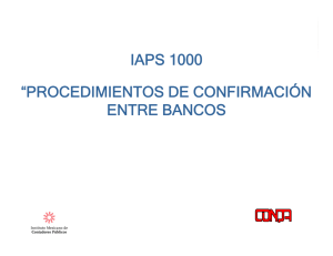 IAPS 1000 “PROCEDIMIENTOS DE CONFIRMACIÓN ENTRE