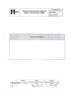 Determinacion recuento coliformes