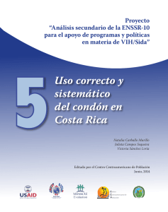 Uso correcto y sistemático del condón en Costa Rica