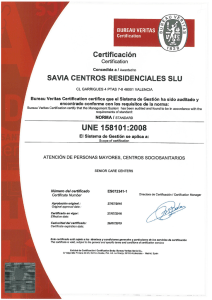 ver certificación une 158101:2008 completa