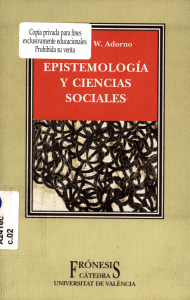 Epistemologia y ciencias sociales